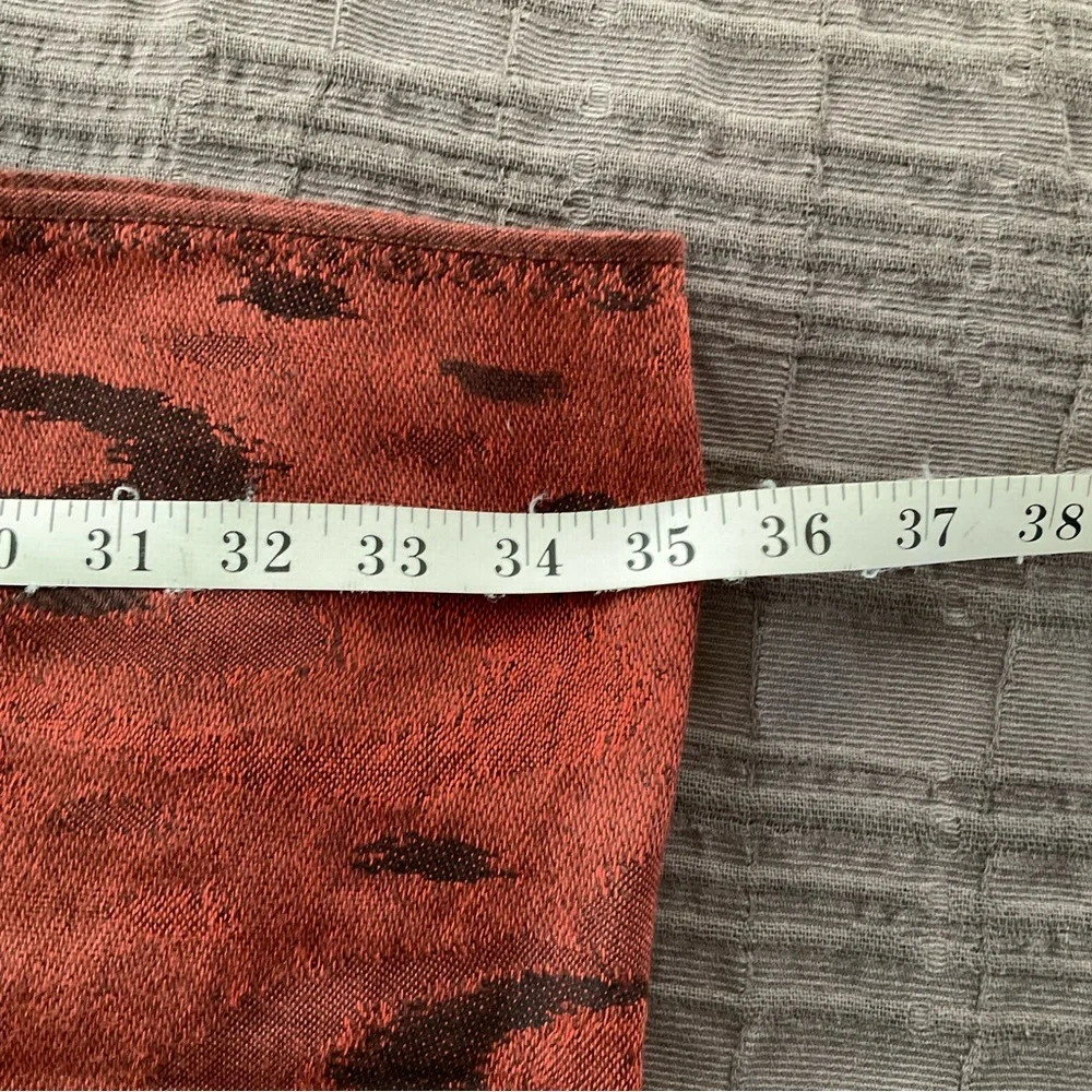 Pashmina silk infinity scarf rust orange brown